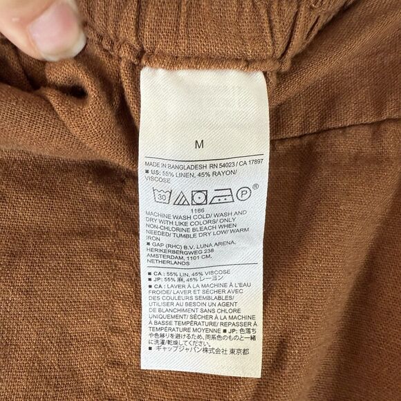 Banana Republic Linen Blend Shorts Women's Medium Brown High Rise Lightweight - Picture 7 of 9